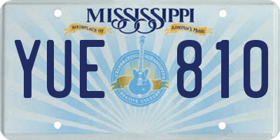 MS license plate YUE810