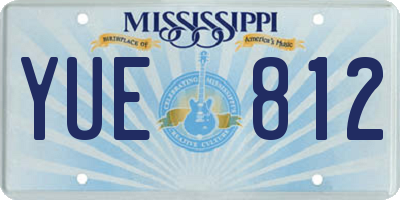 MS license plate YUE812
