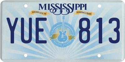 MS license plate YUE813