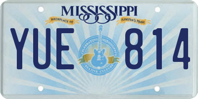 MS license plate YUE814