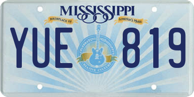 MS license plate YUE819