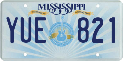 MS license plate YUE821
