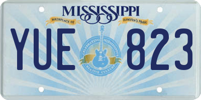 MS license plate YUE823