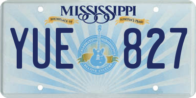 MS license plate YUE827