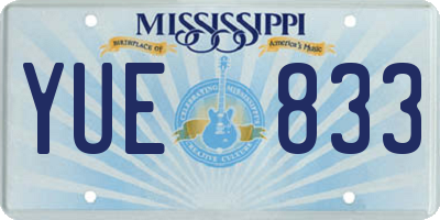 MS license plate YUE833