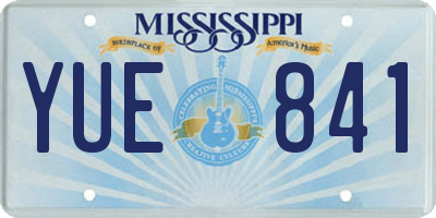 MS license plate YUE841