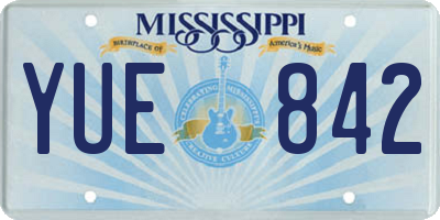 MS license plate YUE842