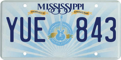 MS license plate YUE843