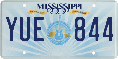 MS license plate YUE844
