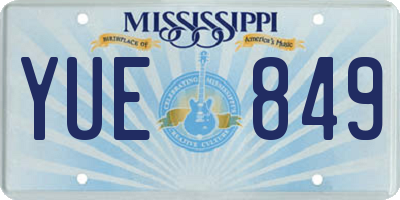 MS license plate YUE849