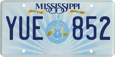 MS license plate YUE852