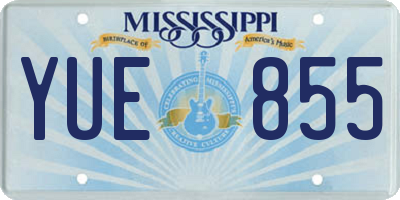 MS license plate YUE855