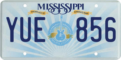 MS license plate YUE856