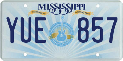 MS license plate YUE857