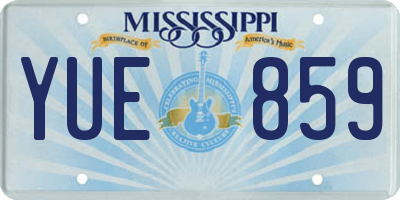 MS license plate YUE859