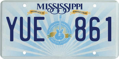 MS license plate YUE861