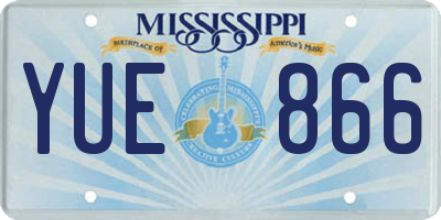 MS license plate YUE866