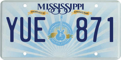 MS license plate YUE871