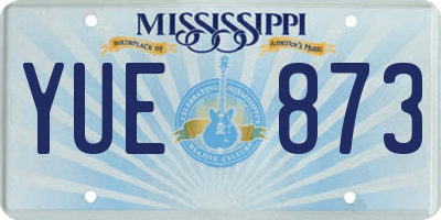 MS license plate YUE873