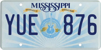 MS license plate YUE876