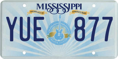 MS license plate YUE877
