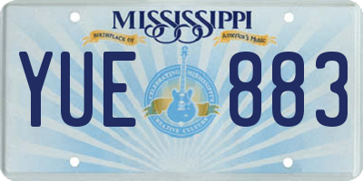 MS license plate YUE883