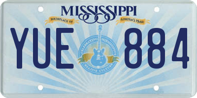 MS license plate YUE884