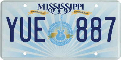 MS license plate YUE887