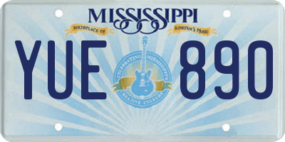 MS license plate YUE890