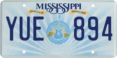 MS license plate YUE894