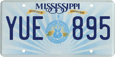 MS license plate YUE895