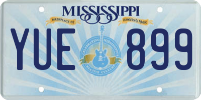 MS license plate YUE899