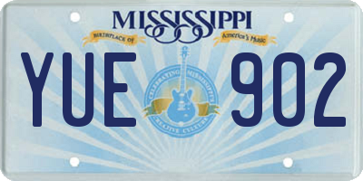 MS license plate YUE902