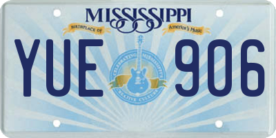 MS license plate YUE906