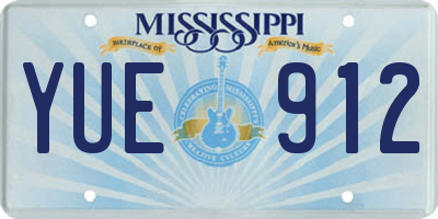MS license plate YUE912