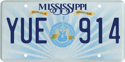 MS license plate YUE914