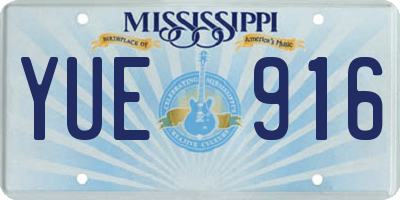 MS license plate YUE916