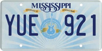 MS license plate YUE921