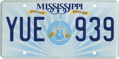 MS license plate YUE939