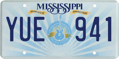 MS license plate YUE941