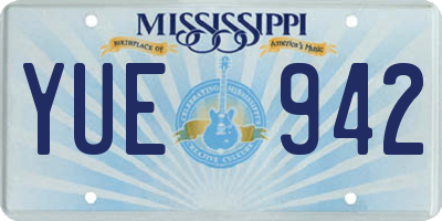 MS license plate YUE942