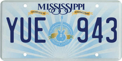 MS license plate YUE943