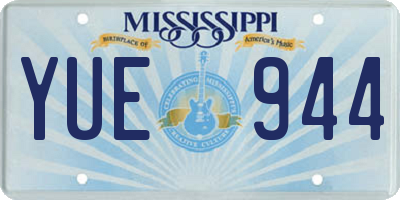 MS license plate YUE944