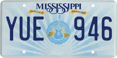 MS license plate YUE946