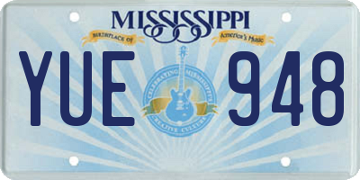 MS license plate YUE948