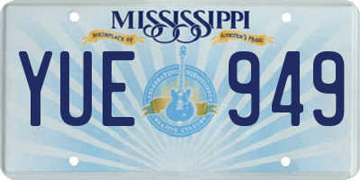 MS license plate YUE949