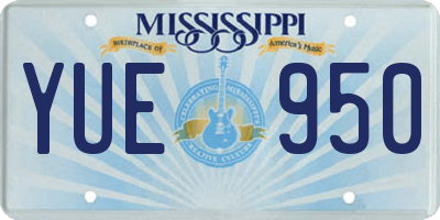 MS license plate YUE950