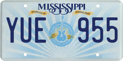MS license plate YUE955