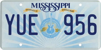 MS license plate YUE956