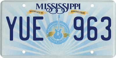 MS license plate YUE963